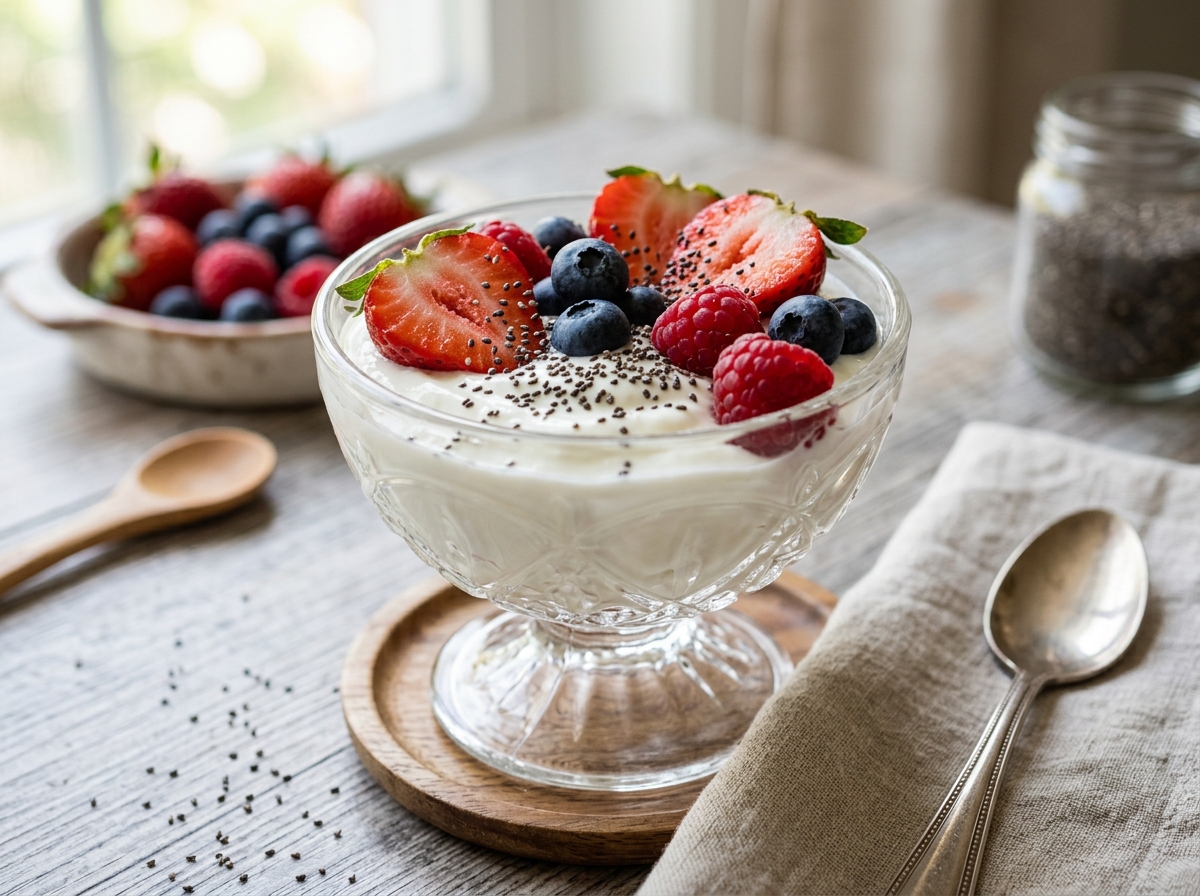 Græsk yoghurt med bær