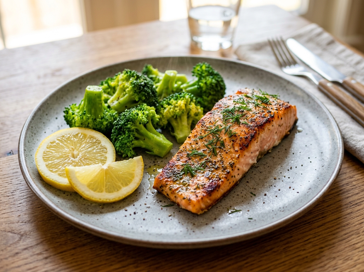 Laks med broccoli